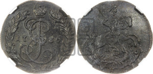 Денга 1786 года КМ (КМ, Сузунский монетный двор)