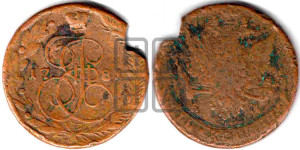 5 копеек 1781 года ЕМ (ЕМ, Екатеринбургский монетный двор)
