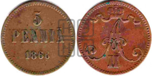 5 пенни 1866 года