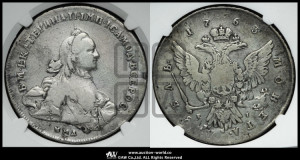 1 рубль 1763 года ММД/EI (с шарфом на шее)