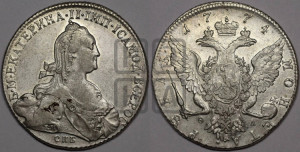 1 рубль 1774 года СПБ/ѲЛ ( СПБ, без шарфа на шее)