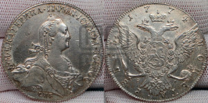 1 рубль 1774 года СПБ/ѲЛ ( СПБ, без шарфа на шее)