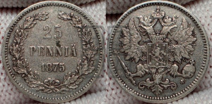 25 пенни 1875 года S