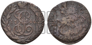 Полушка 1766 года ЕМ (ЕМ, Екатеринбургский монетный двор)
