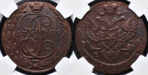 5 копеек 1789 года ЕМ (ЕМ, Екатеринбургский монетный двор)