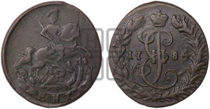 Денга 1784 года КМ (КМ, Сузунский монетный двор)
