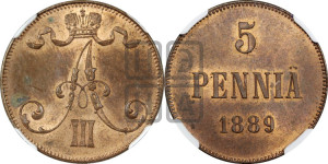 5 пенни 1889 года