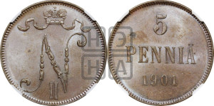 5 пенни 1901 года