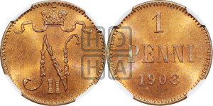 1 пенни 1908 года