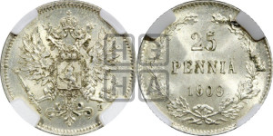 25 пенни 1909 года L