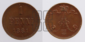 1 пенни 1881 года
