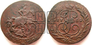 2 копейки 1765 года ММ (ММ, Красный  монетный двор)