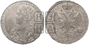 1 рубль 1726 года (Портрет влево, Московский тип, хвост орла узкий)
