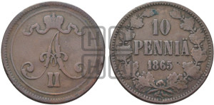 10 пенни 1865 года