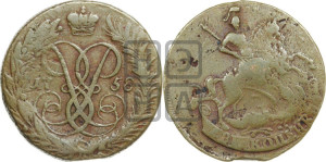 2 копейки 1758 года (гурт сетчатый)
