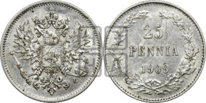 25 пенни 1909 года L