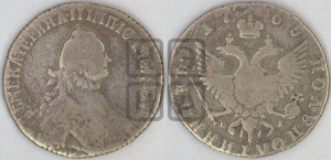 Полуполтинник  1765 года ММД/EI (с шарфом на шее)