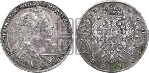 1 рубль 1734 года (тип 1735 года, с кулоном на груди)