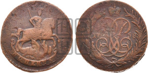 Копейка 1758 года (с вензелем Елизаветы I)