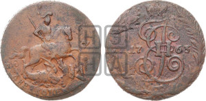 2 копейки 1763 года СПМ (СПМ, Санкт-Петербургский монетный двор)