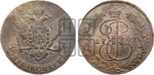5 копеек 1764 года ММ (ММ, Красный  монетный двор)