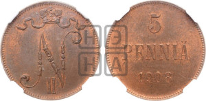 5 пенни 1908 года