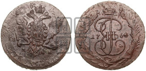 5 копеек 1764 года ММ (ММ, Красный  монетный двор)