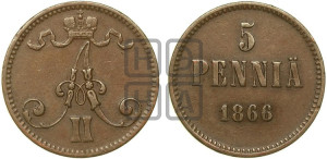 5 пенни 1866 года