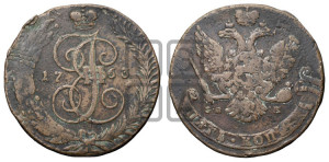 5 копеек 1763 года СПМ (СПМ, Санкт-Петербургский монетный двор)