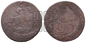2 копейки 1763 года ММ (ММ, Красный  монетный двор)