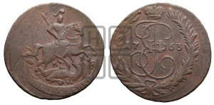 2 копейки 1763 года ММ (ММ, Красный  монетный двор)