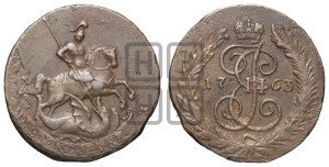 2 копейки 1763 года СПМ (СПМ, Санкт-Петербургский монетный двор)