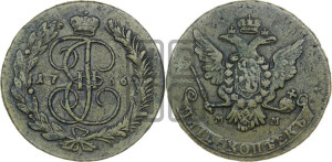 5 копеек 1766 года ММ (ММ, Красный  монетный двор)