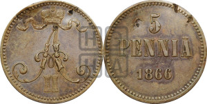 5 пенни 1866 года