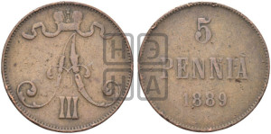 5 пенни 1889 года