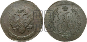 5 копеек 1793 года ЕМ (Павловский перечекан)