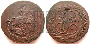 2 копейки 1765 года ММ (ММ, Красный  монетный двор)