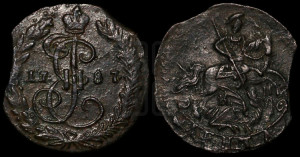 Денга 1787 года КМ (КМ, Сузунский монетный двор)