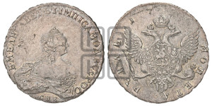 1 рубль 1756 года СПБ / Я I (СПБ, портрет работы Скотта)