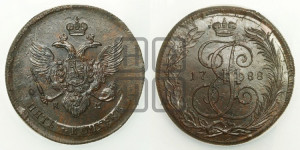 5 копеек 1788 года КМ (КМ, Сузунский монетный двор)
