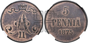 5 пенни 1875 года