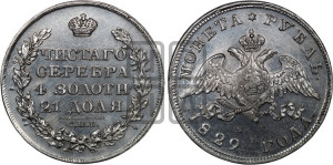 1 рубль 1829 года СПБ/НГ (Орел с опущенными крыльями)