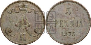 5 пенни 1875 года