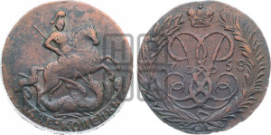 2 копейки 1758 года (гурт сетчатый)