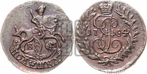 Полушка 1784 года КМ (КМ, Сузунский монетный двор)