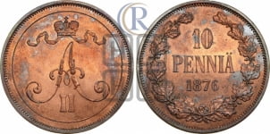10 пенни 1876 года