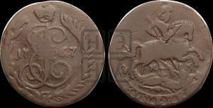 1 копейка 1767 года ММ (ММ или без букв, Красный  монетный двор)