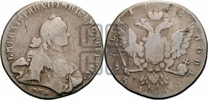1 рубль 1765 года ММД/EI (с шарфом на шее)