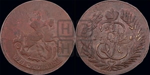 2 копейки 1766 года (без букв монетного двора)