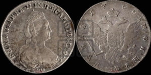 1 рубль 1780 года СПБ/ИЗ (новый тип)